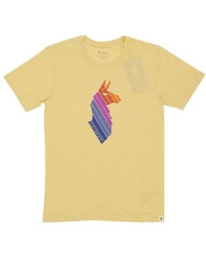 COTOPAXI Lama Strepen Tee Korte Mouw T-Shirt - Geel