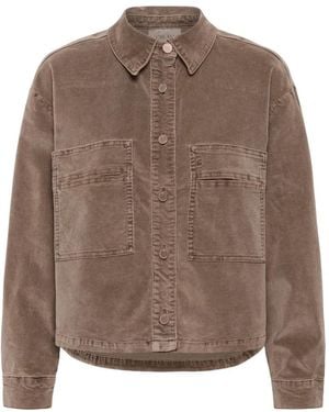 Cream Light Jackets - Marrone