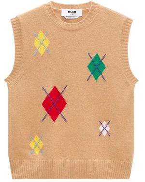 MSGM Round-Neck Knitwear - Rosa