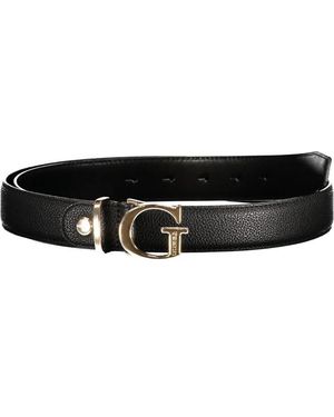 Guess Riem, Metalen Gesp, Logo - Zwart
