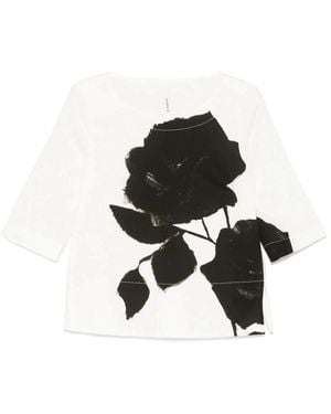 Liviana Conti Schwarze Rosa Bluse Ros6 Stil