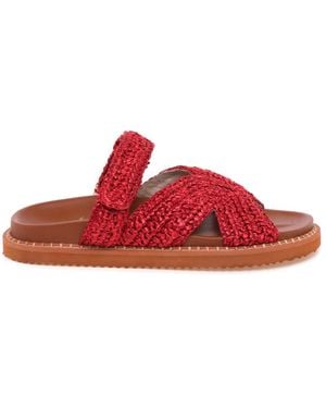 De Siena Zoey Raffia Slide - Rot