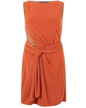 Alberta Ferretti Short Dresses - Orange