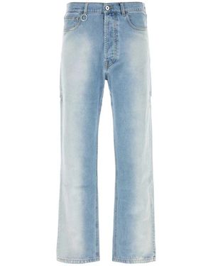 Random Identities Back Cut Denim Pants - Blau