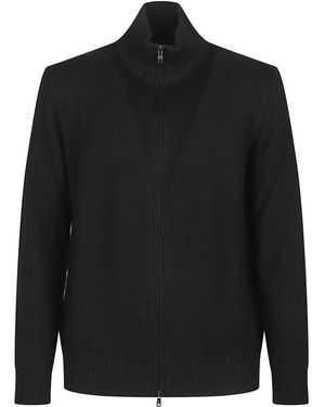 Ballantyne Rollkragen-Cardigan Mit Reißverschluss - Schwarz