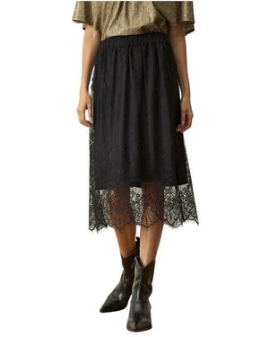 iN FRONT Midi Skirts - Black