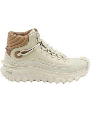 Moncler Lace-Up Boots - Natural