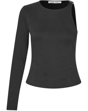 Samsøe & Samsøe Tops ,Zwart ,Long Sleeve Top