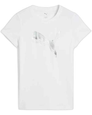 PUMA Ess Metallic Tee - Wit