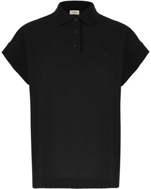 Saint Laurent Polo Shirts - Black