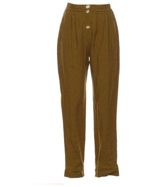 forte_forte Wide Trousers - Green