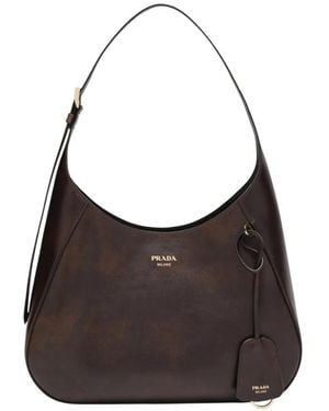 Prada Tassen ,Bruin ,Leer Boogie Medium Schoudertas