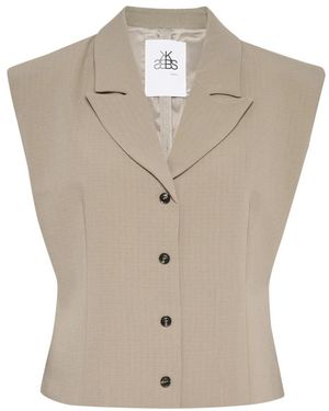 Karen By Simonsen Elegante Reversweste Jacke Geröstete Cashewnuss - Natur