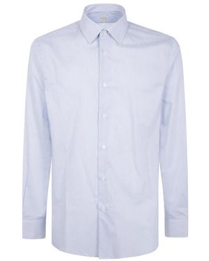 Paul Smith Gestreepte Katoenen Overhemd - Blauw