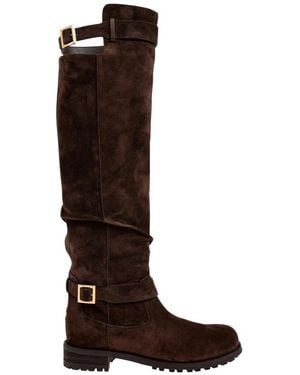 Jimmy Choo Biker Kb Kniehohe Stiefel - Braun