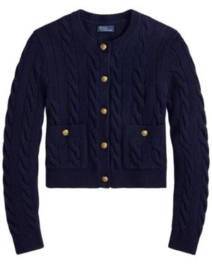 Ralph Lauren Dameskleding Gebreide Kleding Hunter Aw25 - Blauw