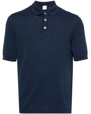 Eleventy Tops ,Blauw ,Katoen Crêpe Katoenen Polo
