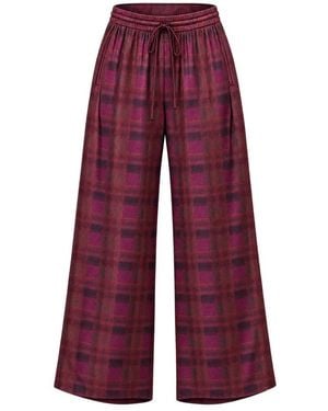 Ermanno Scervino Broeken ,Paars ,Wijde Broek - Rood