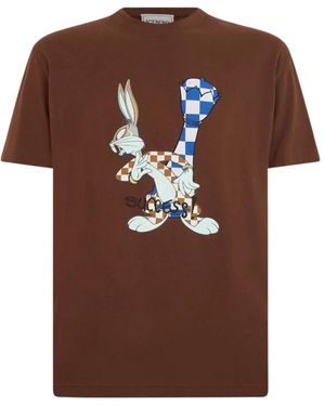 Iceberg Tops ,Bruin ,Katoen T-Shirt Met Looney Tunes Artwork