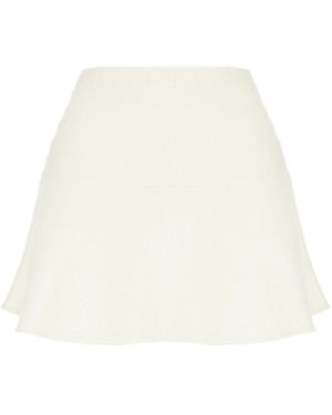Gucci Wollen Bouclé Minirok - Naturel