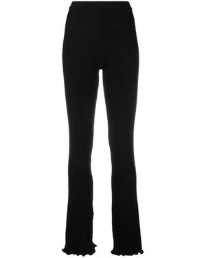 Rabanne Broeken ,Zwart ,Katoen Gebreide Flared Broek