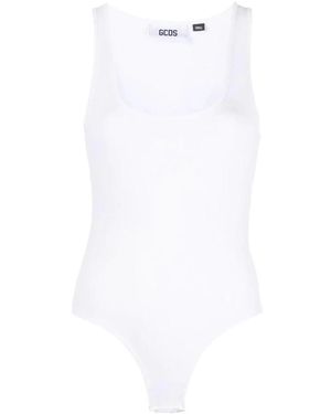 Gcds Weißes casual body jersey bodysuit