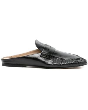 Alysi Schoenen ,Zwart ,Leer Mocassino Schoenen Mule