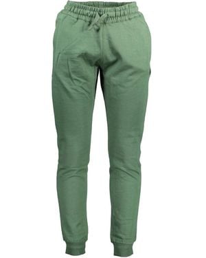 U.S. POLO ASSN. Grüne Sportliche Baumwollhose Mit Stickerei