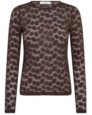 co'couture Penolacc O-Neck Blouse - Bruin