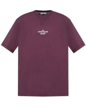 Stone Island T-Shirts - Purple