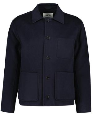 NN07 Jassen ,Blauw ,Wol Morgan Jacket