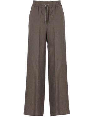 Panicale Wide Trousers - Marrón
