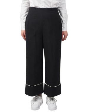 ALESSIA SANTI Wide Trousers - Nero