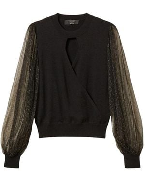 Twinset Truien & Vesten ,Zwart ,Trui Met Ronde Hals