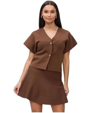 Notre-v Truien & Vesten ,Bruin ,Nv-Fumie Knit Sweater