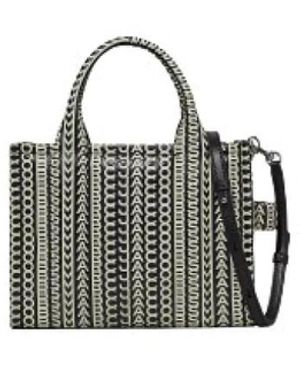 Marc Jacobs Tassen ,Zwart ,Leer The Monogram Leather Small Tote