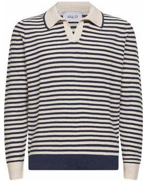 D4.0 V-Neck Knitwear - Blue
