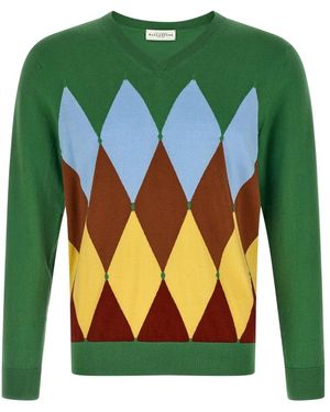 Ballantyne V-Neck Knitwear - Green