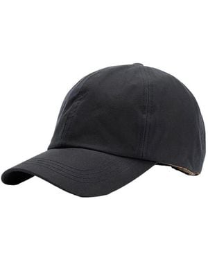Barbour Accessoires ,Blauw ,Katoen Waxed Sports Cap - Zwart