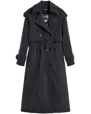 Desigual Trench Coats - Black