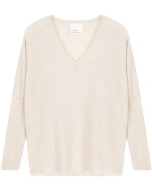 ABSOLUT CASHMERE V-Neck Knitwear - Bianco