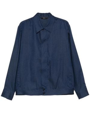 Brioni Hemdjacke Mit Reißverschluss - Blau