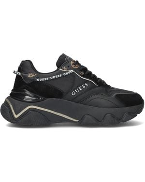 Guess Schwarze textil low-top sneakers micola