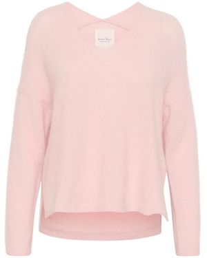 Part Two Weicher Strickpullover Mit V-Ausschnitt - Pink