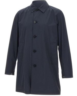 Woolrich Single-Breasted Coats - Azul