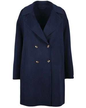 Marella Jassen ,Blauw ,Wol Good Cappotto