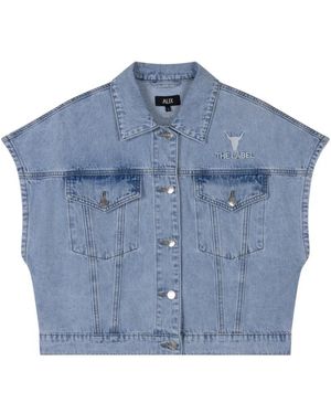 Alix The Label Soft Denim Waistcoat - Blauw