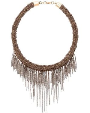 Fabiana Filippi Rhinestone Ketting - Bruin