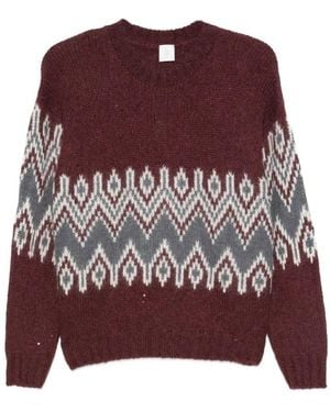 Eleventy Round-Neck Knitwear - Purple