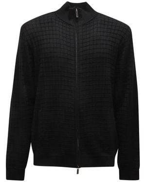 Armani Cardigan Emporio Full-Zip Sweater - Schwarz